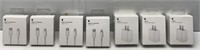 Lot of 7 Apple Power Adpaters/Lightning Cables NEW