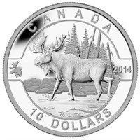 1/2 oz. Fine Silver Coin $10 - The Moose (2014)