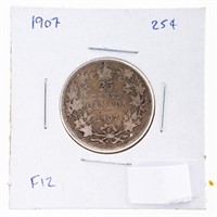 1907 Canada Silver 25 cents