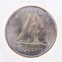1966 Canada Silver Ten Cents MS64 ICCS