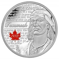 2012 $4 Heroes of 1812: Tecumseh - Pure Silver Coi