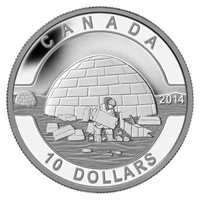 2014 $10 O Canada: The Igloo - Pure Silver Coin