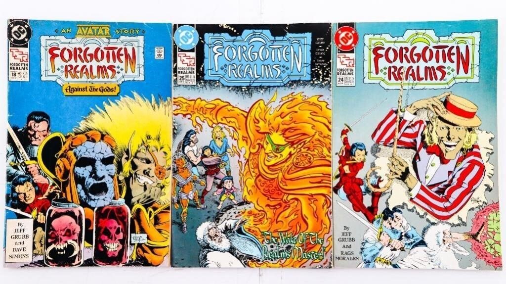 Lot 3 x DC Comics - "FORGOTTEN REALMS" No. 18,24