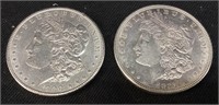(2) 1900p & 1921p MORGAN SILVER DOLLARS