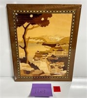 Vtg Gorgeous Italy Inlaid Wood Marquetry Picture