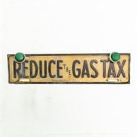 Reduce The Gas Tax License Plate Topper