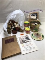 Singer Sewing Library, Tin of Buttons & More