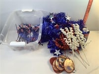 Tinsel with Stars, Pinwheels, Ornaments & Misc
