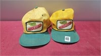 2 vintage Dekalb farmers hats