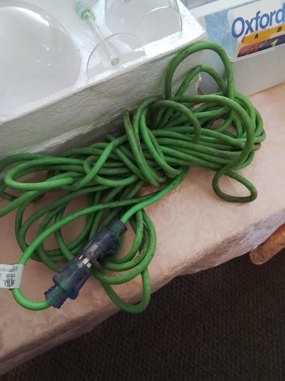 Green electric extension cord