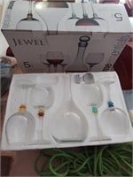 New jewel wine glasses with carafe