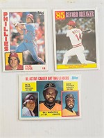 Lot of 3 Vintage Pete Rose Baseball Cards