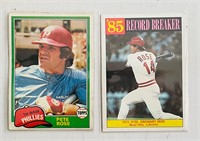 Lot of 2 Vintage Pete Rose Baseball Cards