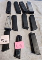 P - LOT OF 11, 40 CAL AMMO MAGS (C49)