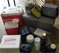 Large Group of Coolers & Thermus-mostly Coleman