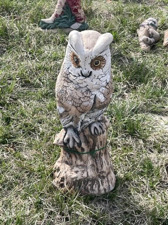 Concrete Owl Statue