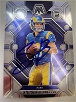 Rams Stetson Bennett IV Signed Card with COA