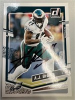 Eagles A.J. Brown Signed Card with COA
