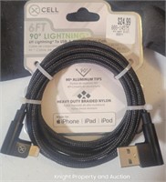 Xcell 6ft 90°Lightning USB-A