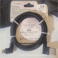 Xcell 6ft 90°Lightning USB-A