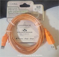 Xcell 6ft Lightning HI-VIS USB-A