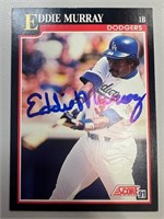 Dodgers Eddie Murray Signed Card with COA