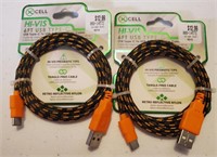 Xcell Hi-Vis 6ft USB Type-C Cables