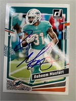 Dolphins Raheem Mostert Signed Card COA