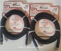 2 Xcell 6ft 18W Power Delivery Type-C to Type-C