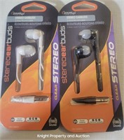 2 Power Up Stereo Earbuds Clear Stereo