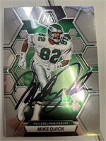 Eagles Mike Quick Signed Card with COA
