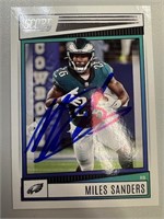 Eagles Miles Sanders Signed Card with COA