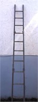 Vintage 12' folding wooden ladder.