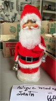 Antique wind-up Santa- works- 7 inches h. -