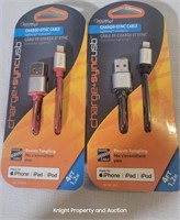 2 Power Up Charge+Sync USB Cable "Red and Black"