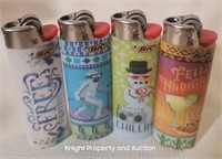 4 BIC Christmas Design Lighters