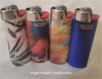 4 BIC Lighters (3 Design & 1 Solid)