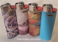 4 BIC Lighters (3 Design & 1 Solid)