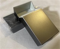 2 Plastic Cigarette Cases (Metal Looking) GREY