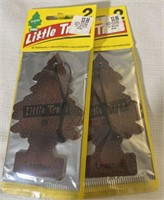 2 Packs of LITTLE TREE Air Fresheners: LEATHER (