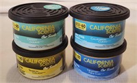4 California Scents Car can Air Fresheners