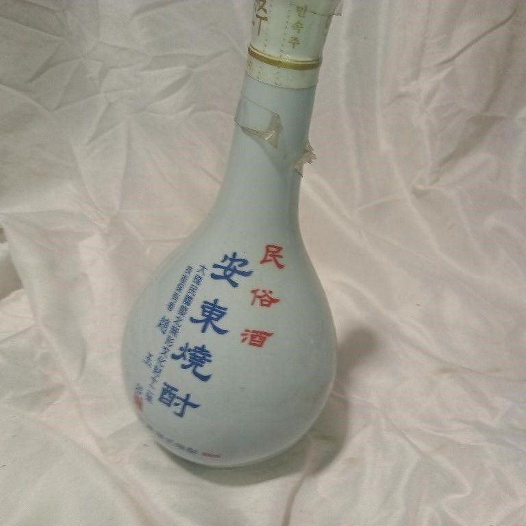 A  bottle of Andong soju from South Korea
