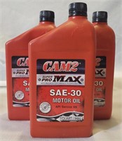 3 bottles of Cam2 SAE-30 Motor oil