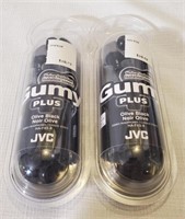 2 JVC Gumy Plus Stereo Earbuds "olive black"