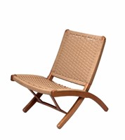 Single Folding Lounge Chair Style of Hans Wegner