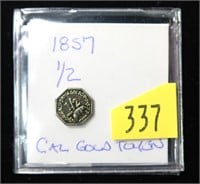 1857 1/2 California token