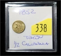 1852 1/2 California token