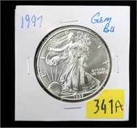 1997 American Silver Eagle, gem BU