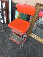 Red Vinyl Cosco Step Chair.