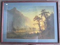 Albert Bierstadt Print - Sunrise Yosemite Valley